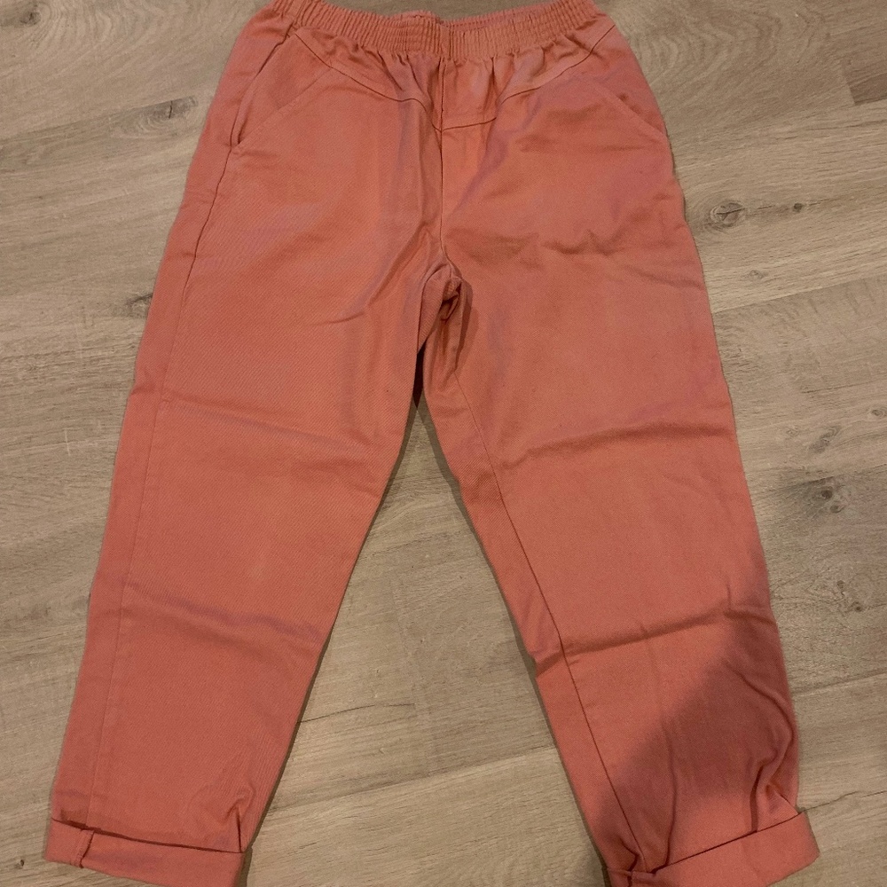 pink high waisted pants